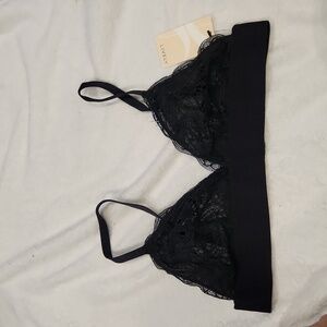 Lively, Large Black Lace Mesh Bralette